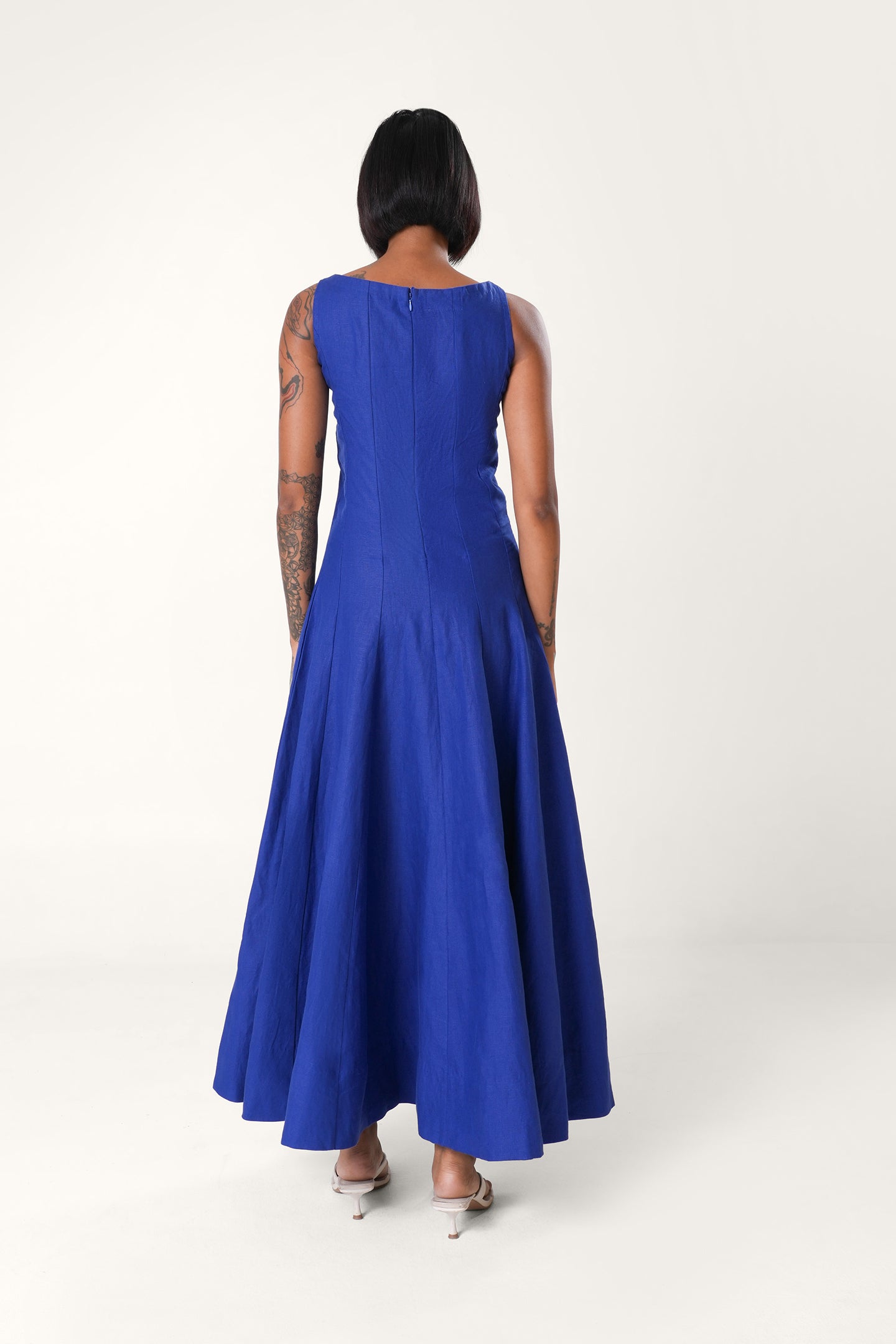 Linen Maxi Dress | Electric Blue