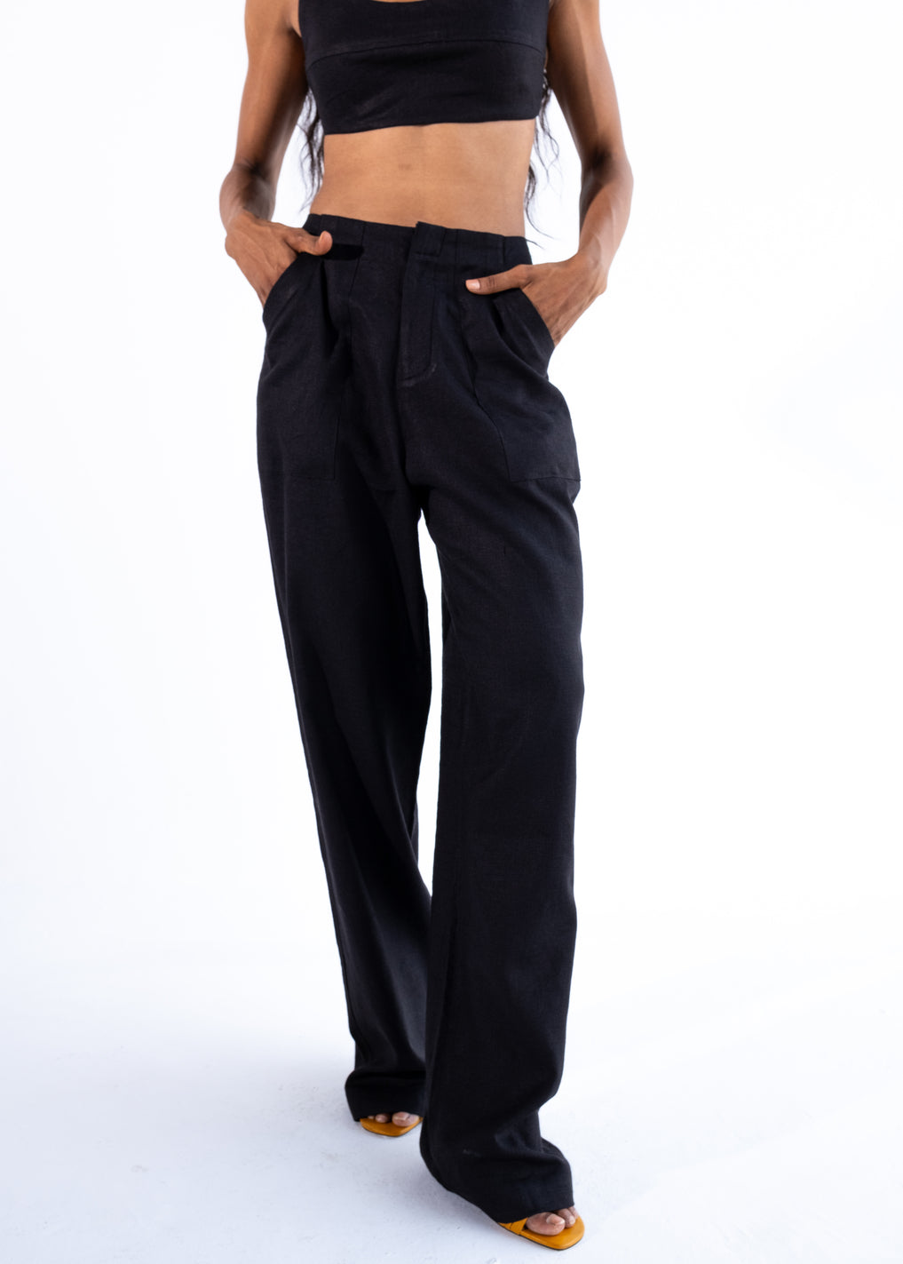 Straight Black Ecovero Pants