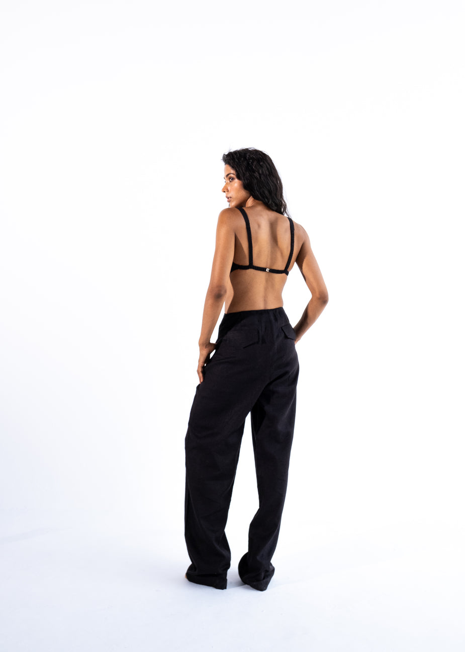 Straight Black Ecovero Pants