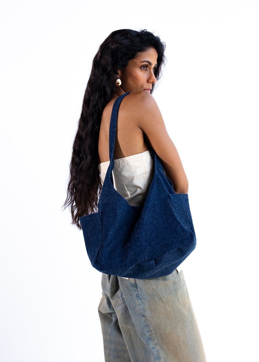 Denim Shopper Bag