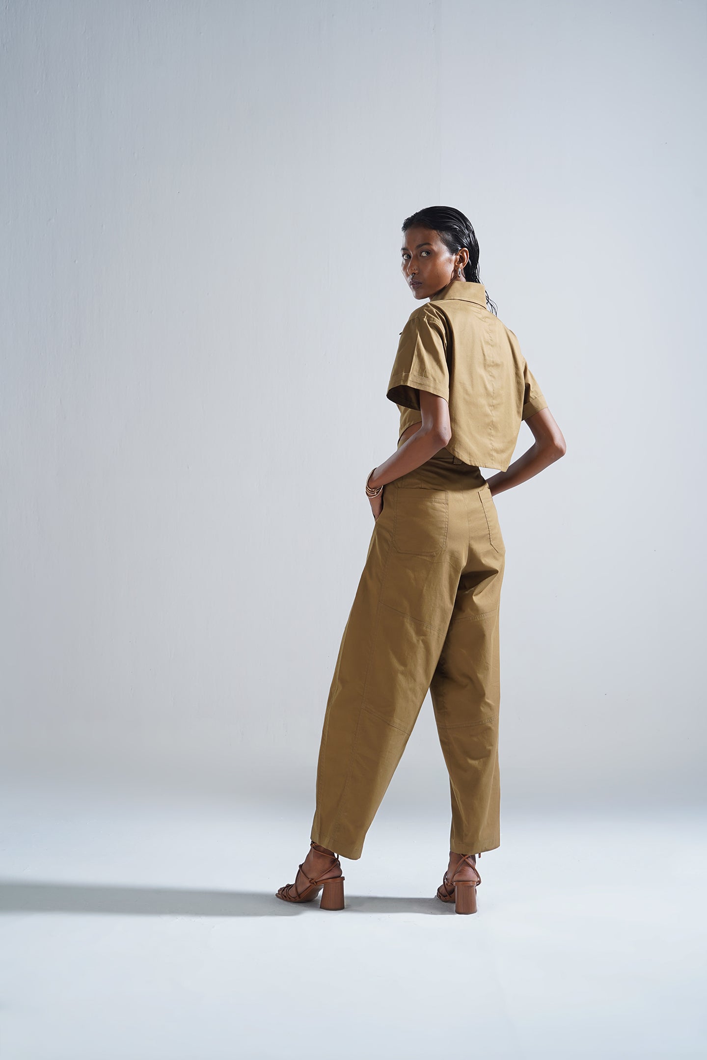 Sustainable cotton slouchy trousers girl | Mayoral ®