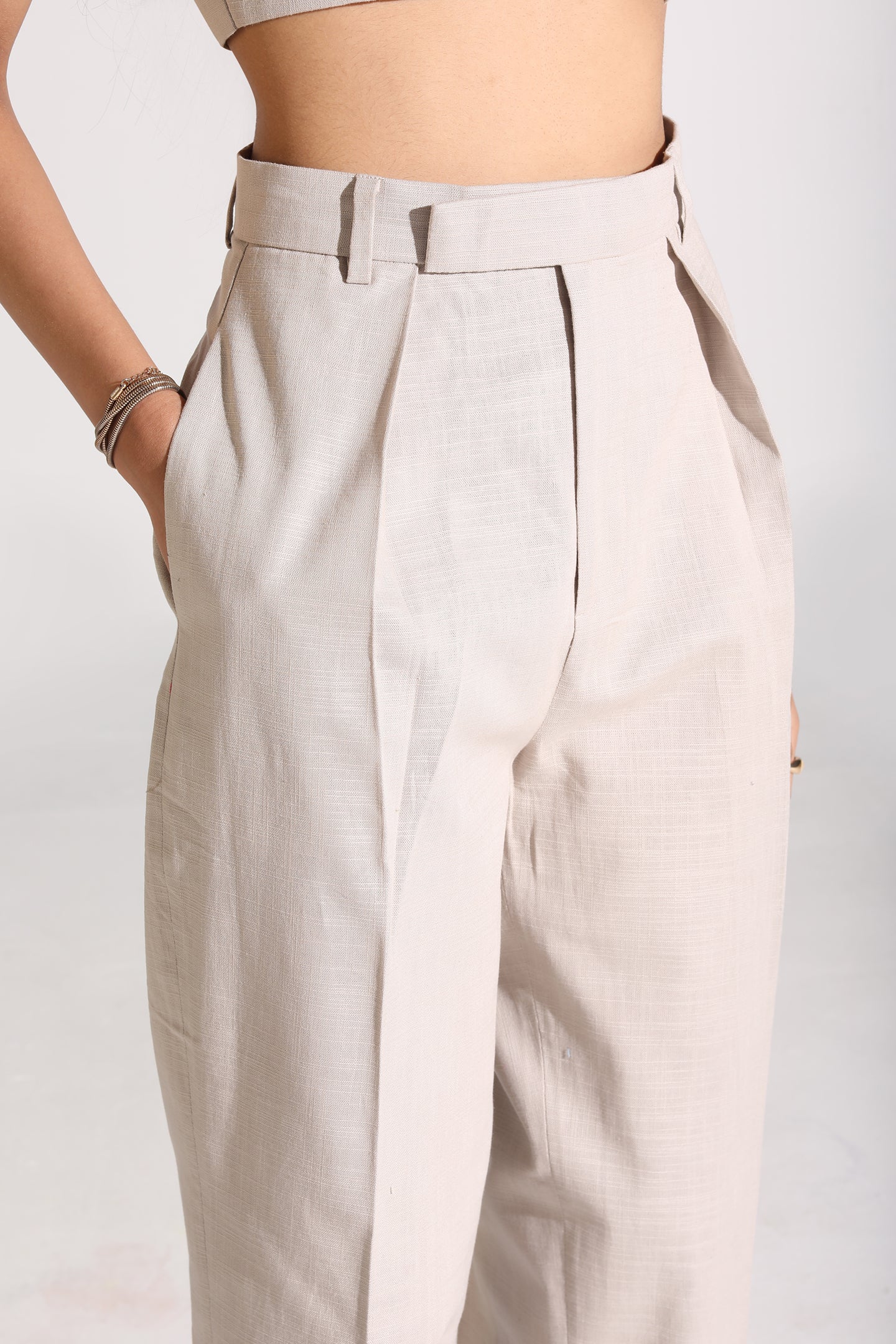 Straight Pants | Beige